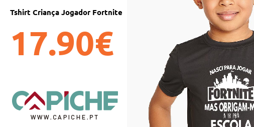 T-shirt “Nasci para jogar Fortnite”