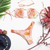 Conjunto bikini Tie Dye Cortina Laranja