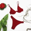 Conjunto bikini Babado Vermelho