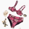 Conjunto bikini Folhinha rosa Plus Size