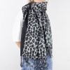 Écharpe Animal Print Preta
