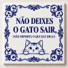 Azulejo Não Deixes Gato Sair