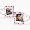 Caneca com Fotos Corações Personalizável