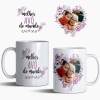 Caneca Melhor  do Mundo Floral com Foto