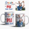 Caneca Google Pai Personalizável com Foto