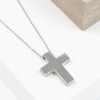 Colar em aço Cruz Simple