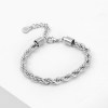 Pulseira em aço Entrançado
