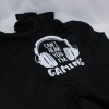 Estampa Impressa Sweater com capuz Preta L
