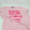 Estampa Impressa T-shirt Cintada Rosa L