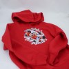 Estampa Impressa Sweater com capuz 3-4 Vermelha Alicia