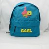 Estampa Impressa Mochila Escolar Azul Turquesa Gael