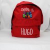 Estampa Impressa Mochila Escolar Vermelha Hugo