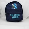 Estampa Impressa Mochila Escolar Azul Escuro Salvador Maria