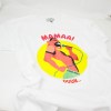 Estampa Impressa T-shirt Unissexo Branca S