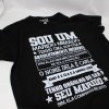 Estampa Impressa T-shirt Unissexo Preta M Carla
