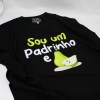 Estampa Impressa T-shirt Unissexo Preto