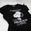 Estampa Impressa T-shirt Cintada Preta L