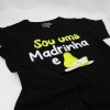 Estampa Impressa T-shirt Cintada Preta L