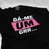 Estampa Impressa T-shirt Unissexo Preta 2XL