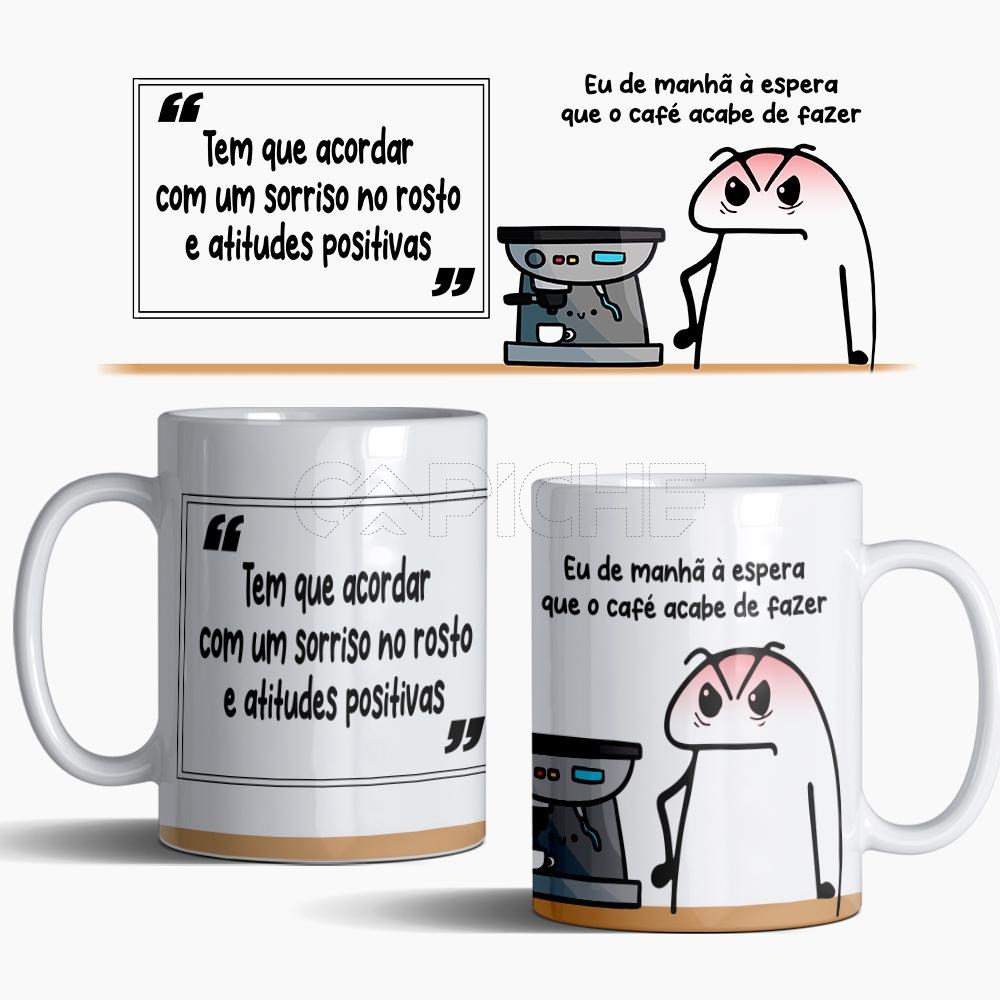 Caneca Meme Flork Ainda Não Acordei