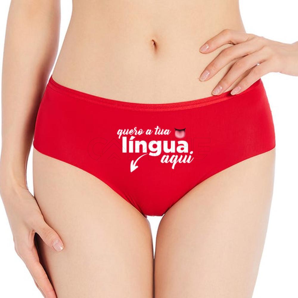 Cueca Normal Mulher Tua Língua Aqui - CAPICHE