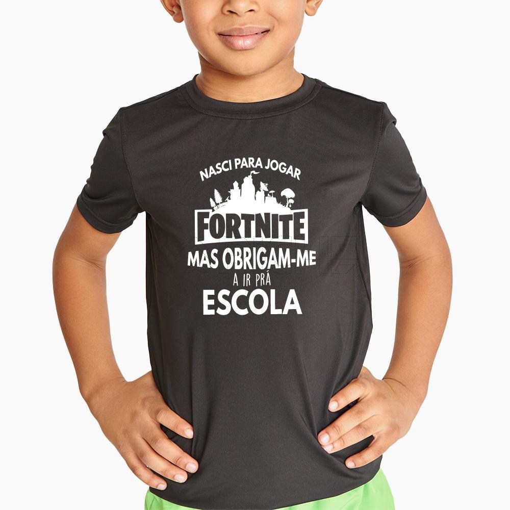 T-shirt “Nasci para jogar Fortnite”