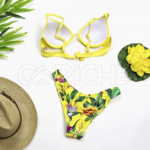 Conjunto bikini Push Up amarelo