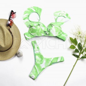 Conjunto bikini Tie Dye Di Verde