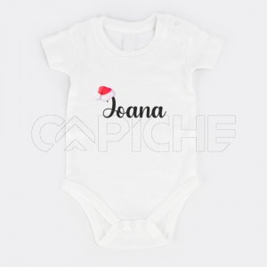 Body para Bebé Gorro Pai Natal Personalizável