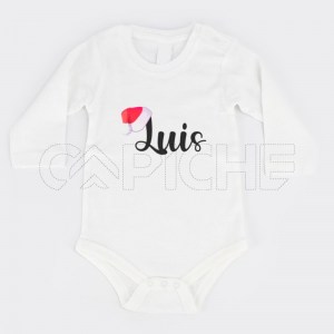 Body para Bebé Gorro Pai Natal Personalizável