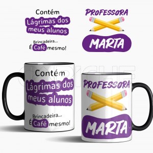 Caneca Mágica Professora Personalizável