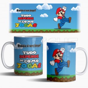 Caneca Super Mário Vida é um jogo