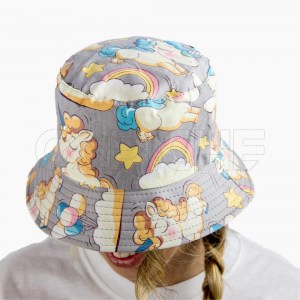 Chapéu Reversível Unicorn Cinza