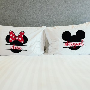 Conjunto de Fronhas Mickey & Minnie Nomes