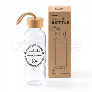 Garrafa de Vidro Dois Títulos