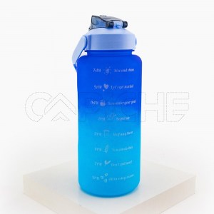 Garrafa água motivadora  2000ml Blue