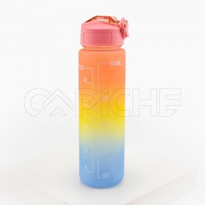 Garrafa água motivadora 900ml color