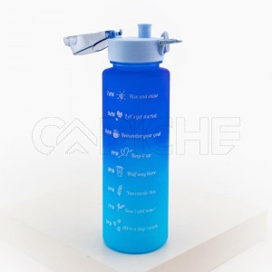 Garrafa água motivadora 800ml blue