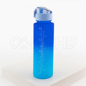 Garrafa água motivadora 800ml blue