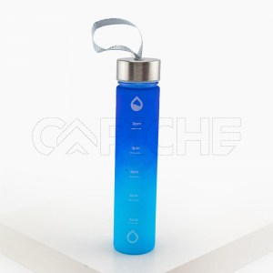 Garrafa água motivadora 300ml blue