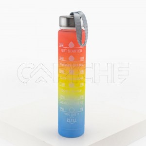 Garrafa água motivadora 300ml color