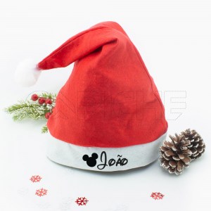 Gorro Pai Natal Personalizável Mickey Minnie