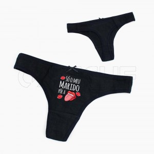 Cueca Tanga Mulher Põe a Boca