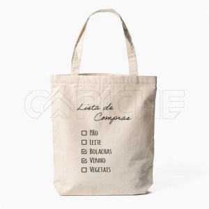 Saco Tote Bag Lista de Compras
