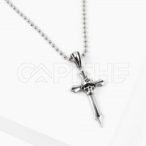Colar masculino Cruz militar