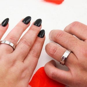 Alianças em Aço Forever Love Prateado