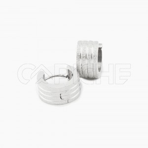 Mini Argolas em aço Platiun