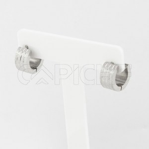 Mini Argolas em aço Platiun