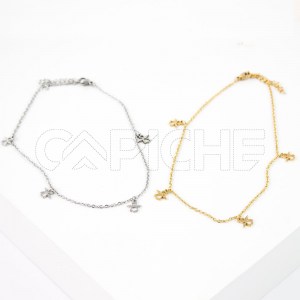 Pulseira em aço para pé Anjo