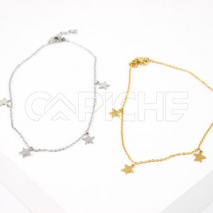 Pulseira em aço para pé Estrela